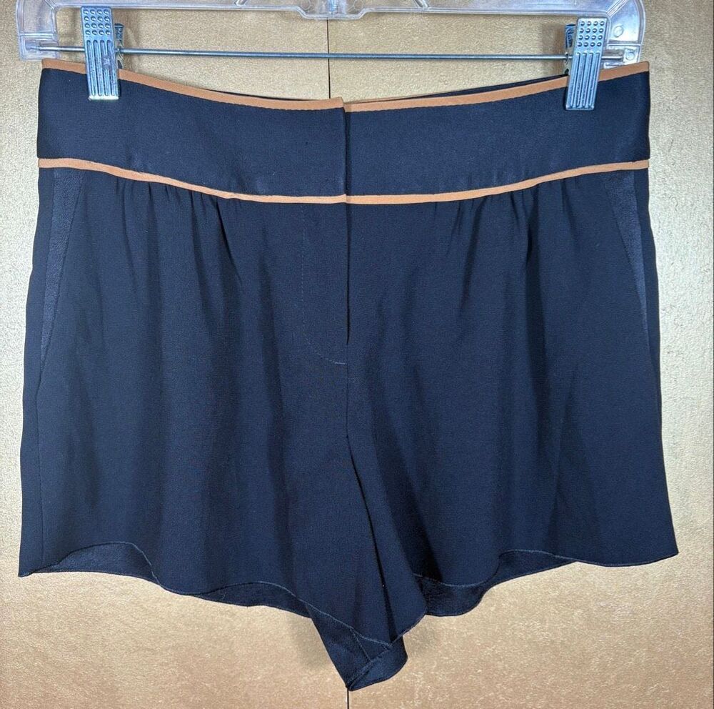 T. Babaton gold piping trim waist shorts size 6
